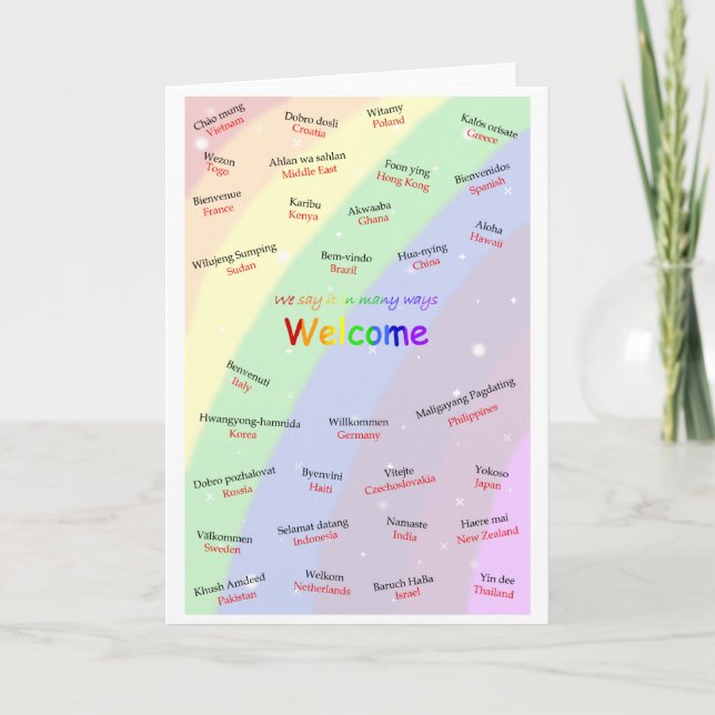 Welcome card karte (Vorderseite)