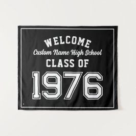 Welcome Class of 1976, Black Reunion Party Decor Wandteppich