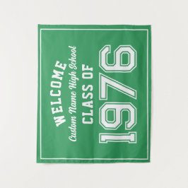 Welcome Class of 1976, Green Reunion Party Decor Wandteppich