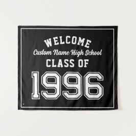 Welcome Class of 1996, Black Reunion Party Decor Wandteppich