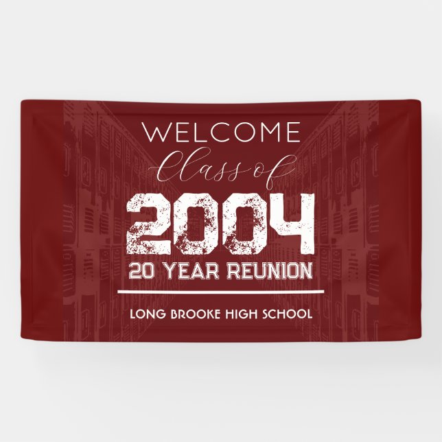Welcome Class of 2004 20 Year High School Wiederse Banner (Horizontal)