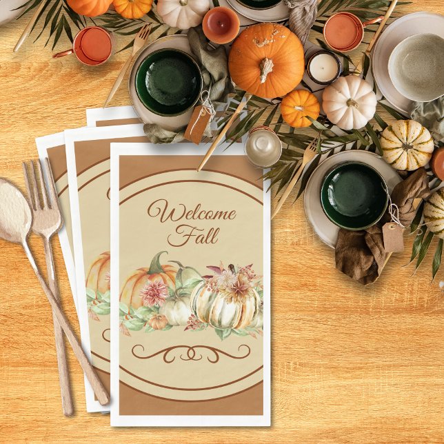 Welcome Fall EleganPaper Gästetuch Napkins Serviette (Von Creator hochgeladen)