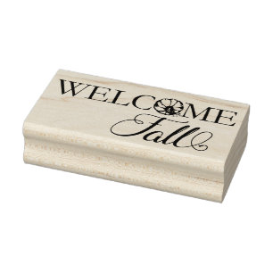Welcome Fall Pumpkin Gummistempel