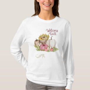 Welcome Fall Pumpkins Blume T-Shirt