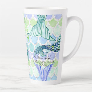 Welcome Family Mermaid Schwanz Fish Scale Beach Zu Milchtasse