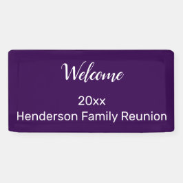 Welcome Family Wiedersehen Dunkelweiß Ihr Name Banner