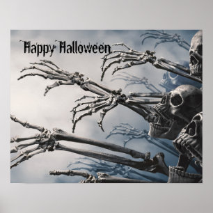 Welcome Foolish Mortals Zombie Skeleton Beängstige Poster