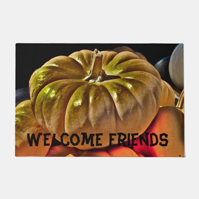 Welcome Friends Pumpkin Fußmatte (Vorderseite)