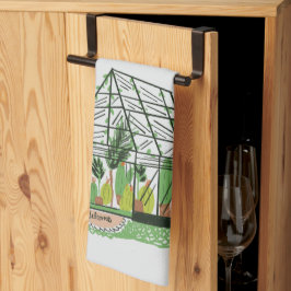Welcome Green House Botanical Cactus Plants Art Geschirrtuch