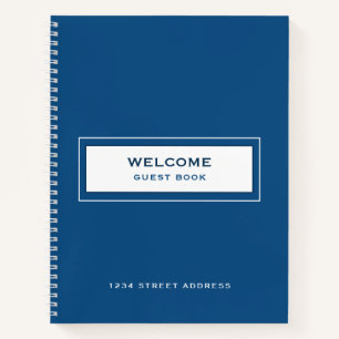 Welcome Guest Book Blue Notizbuch
