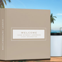 Welcome Guest Information Guide Buch Beige