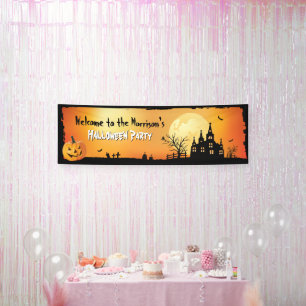 Welcome Halloween-Party Spooky Spuk House Banner