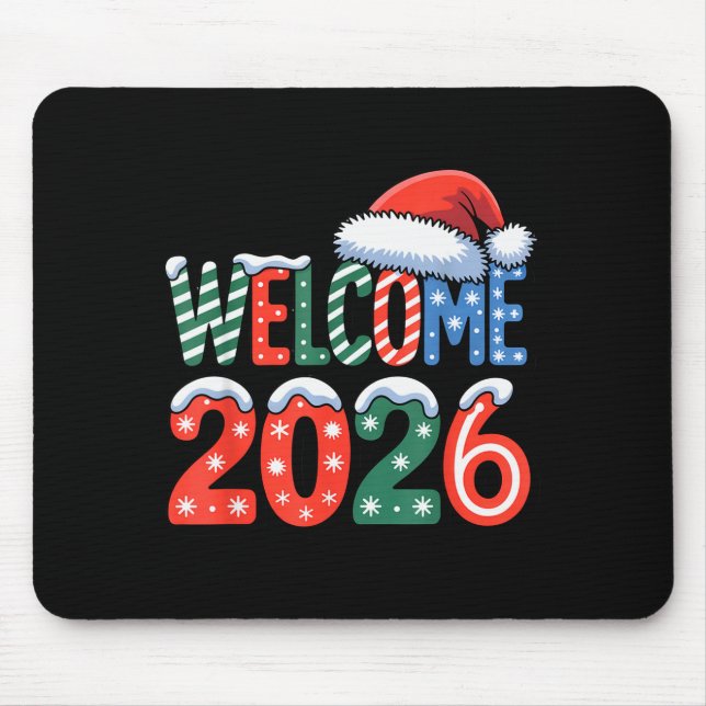 Welcome Happy New Year 2026 New Years Eve Party Su Mousepad (Vorne)