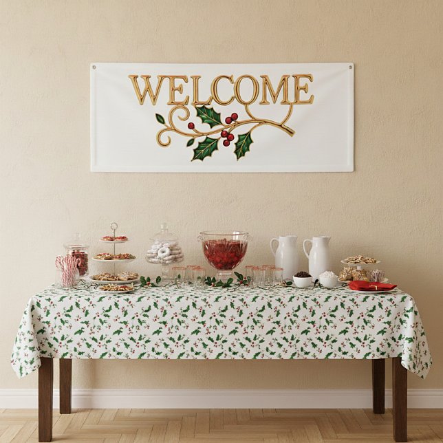 Welcome holly christmas guest  banner (Von Creator hochgeladen)