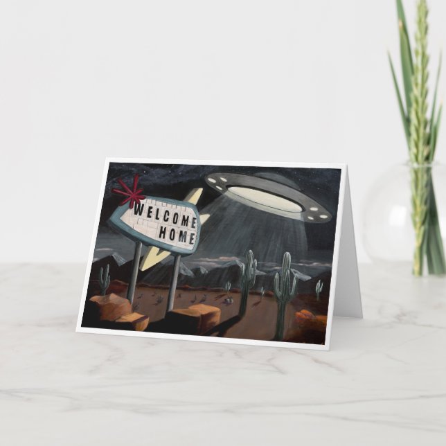 Welcome Home! A retro inspired greeting card.  Karte (Vorderseite)