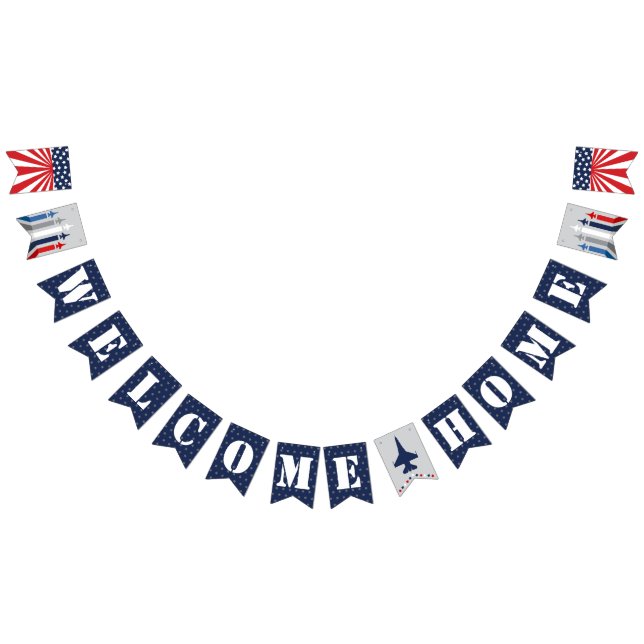 Welcome Home Air Force Military Fighter Jet Banner (Alle)