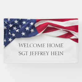 Welcome Home American Flag Military Celebration Banner