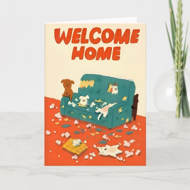 Welcome Home Illustration Karte (Vorderseite)