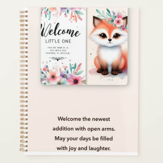 Welcome Litone - Fox & Floral Planner" Planer (Vorderseite)
