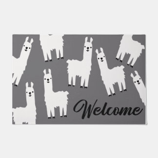 Welcome Llama Wohngestaltung, Funny Animal Doormat Fußmatte