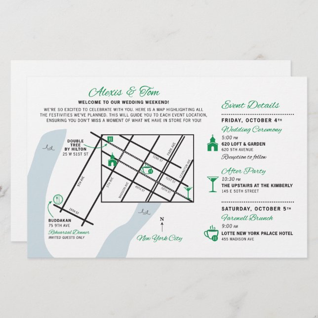 Welcome Map - CUSTOM for ALEXIS (Vorne/Hinten)