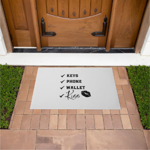 Welcome Mat Keys Phone Wallet Kiss Fußmatte