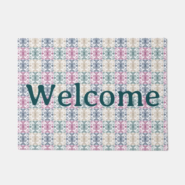 Welcome Mat with Tiles Fußmatte (Vorderseite)