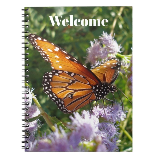 Welcome Monarch Butterfly Foto Guest Comment Notizblock (Vorderseite)