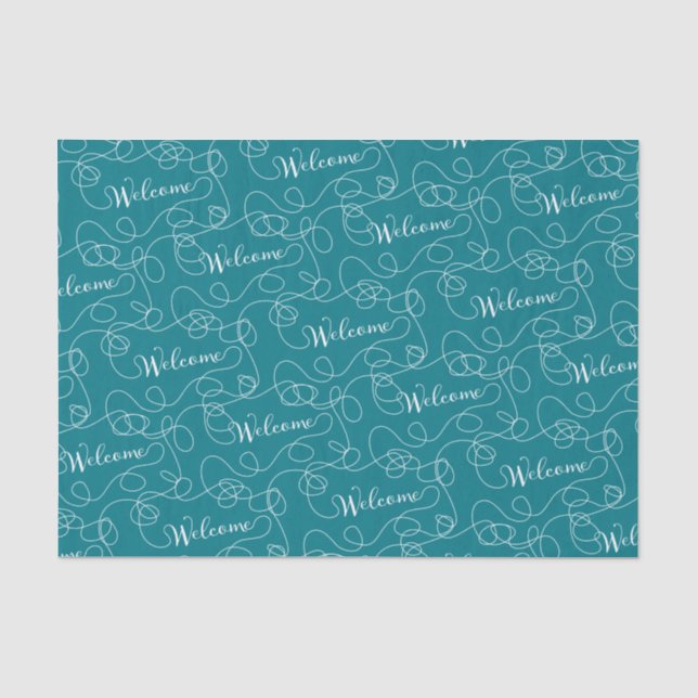 WELCOME nahtlose Muster mit LINIEN Seidenpapier (Vorderseite)
