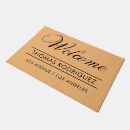 Welcome|Name|Address Modern Fußmatte