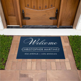 Welcome|Name|Address Modern Fußmatte