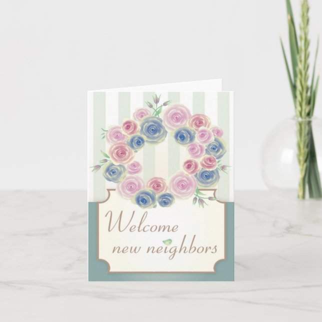 Welcome New Neighbors Note Card Karte (Vorderseite)
