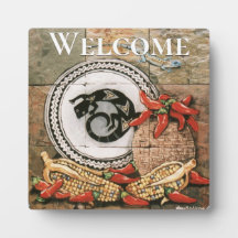"Welcome" Placque, Southwest Style Tile Design Pla