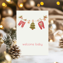 Welcome Santa Baby Glückwunschkarte