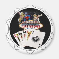 Welcome Sign Black Poker Chip