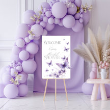 Welcome Sign Butterfells Brautparty