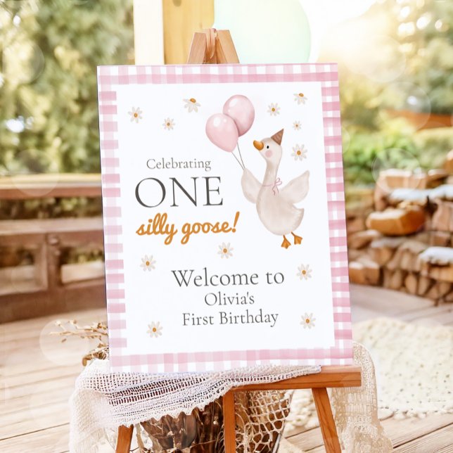 Welcome Sign Little Chick Farm Barnyard Birthday Poster (Von Creator hochgeladen)