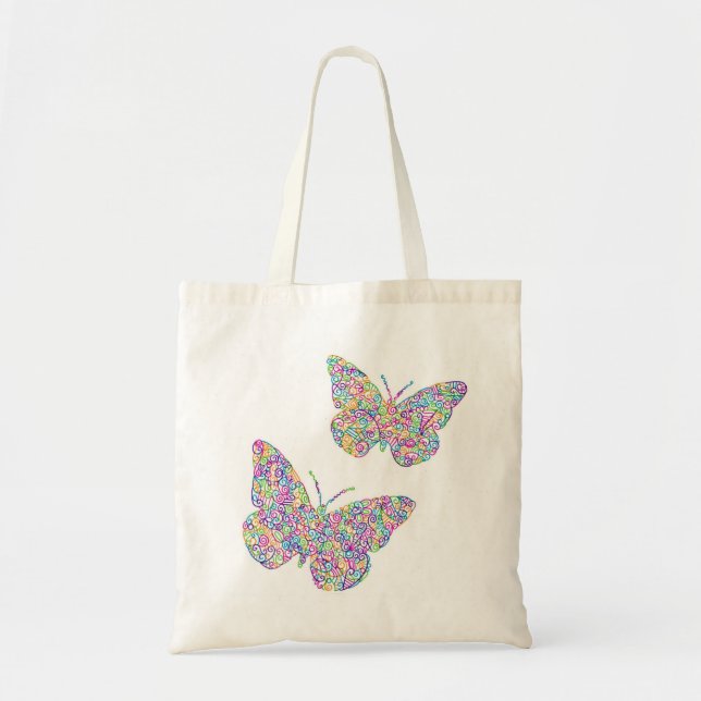 "Welcome, Spring!" Butterfly Tote Bag Tragetasche (Vorne)