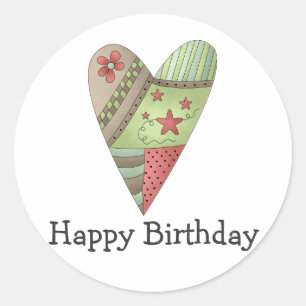 Welcome Spring ・ Herz Runder Aufkleber