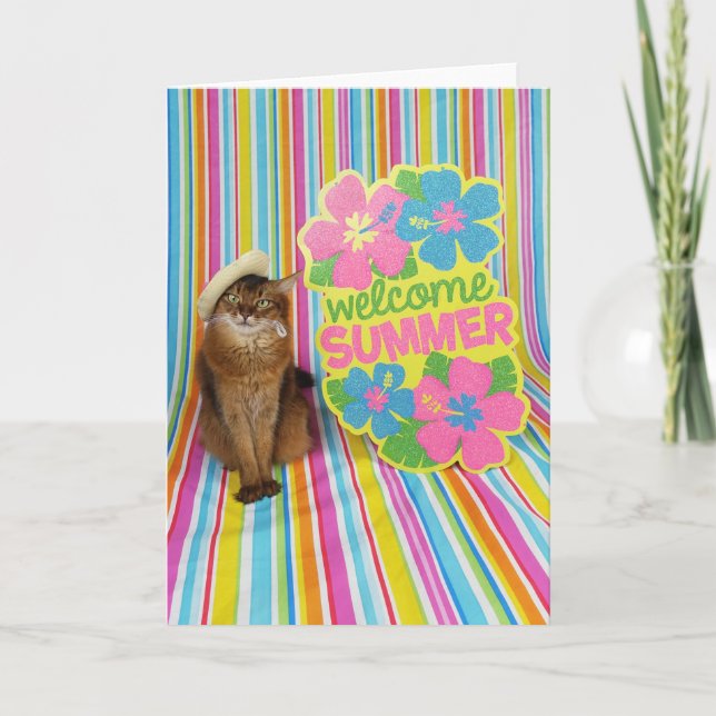 Welcome Summer Featuring Summer the Somali Cat Karte (Vorderseite)