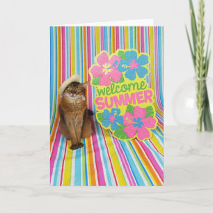 Welcome Summer Featuring Summer the Somali Cat Karte