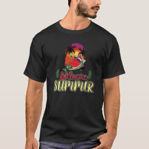 Welcome Summer Watermelon Funny Women Liebe Melon T-Shirt