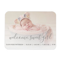 Welcome, Sweet Girl Foto Baby Announcement
