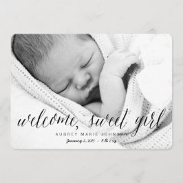 Welcome Sweet Girl | Foto Birth Ankündigung