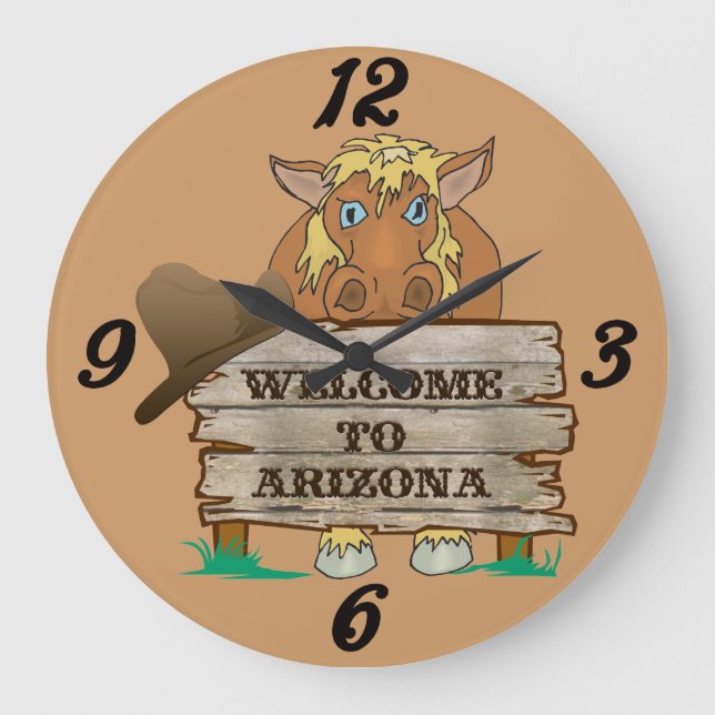 Welcome to Arizona Wallclock Große Wanduhr (Vorderseite)