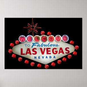 Welcome to Fabulous Las Vegas + Dice Poster