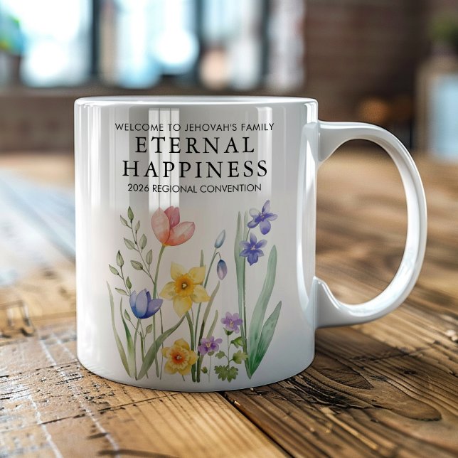 Welcome to Jehovah's Family Eternal Happiness Kaffeetasse (Von Creator hochgeladen)