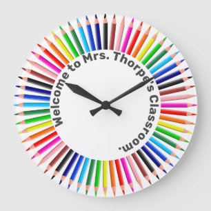 Welcome to my Classroom Große Wanduhr