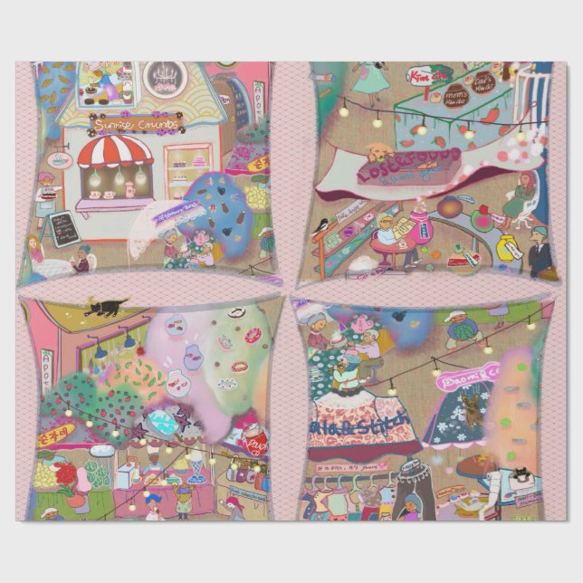 Welcome to My LALATOWN Wrapping Paper 2 Geschenkpapier (Flach)