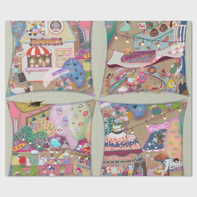 Welcome to My LALATOWN Wrapping Paper 3 Geschenkpapier (Flach)